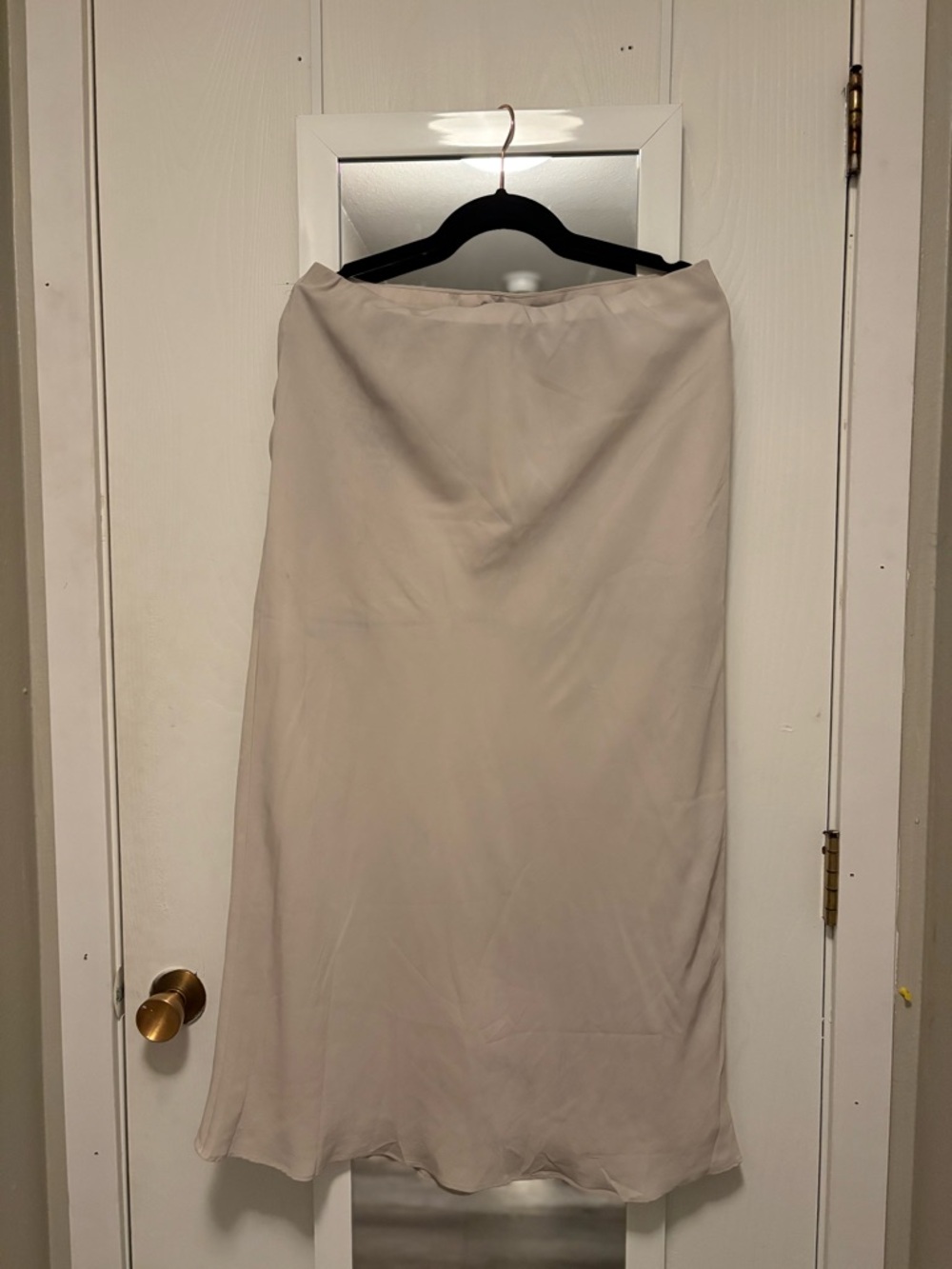 Abercrombie & Fitch Cream Maxi Slip Skirt